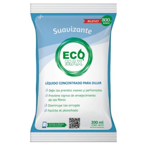 LÍQUIDO PARA ROPA ECOMAX EN SOBRE PARA DILUIR POR 200 ML