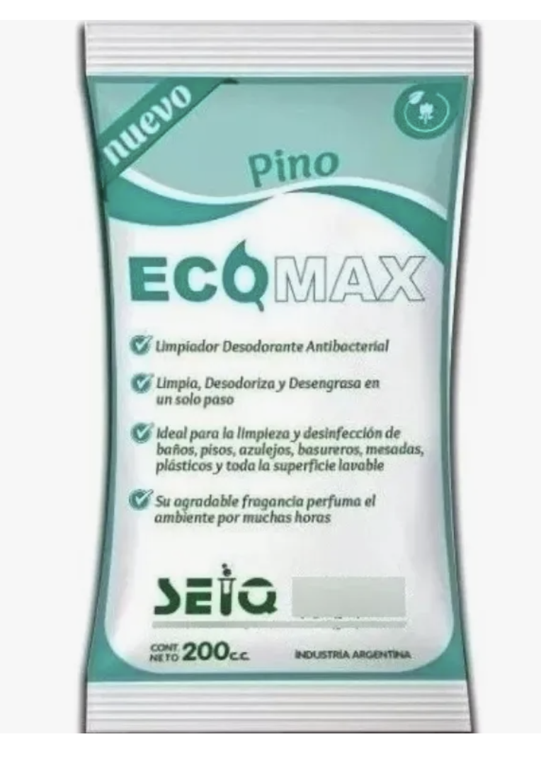 LÍQUIDO PARA ROPA ECOMAX EN SOBRE PARA DILUIR POR 200 ML